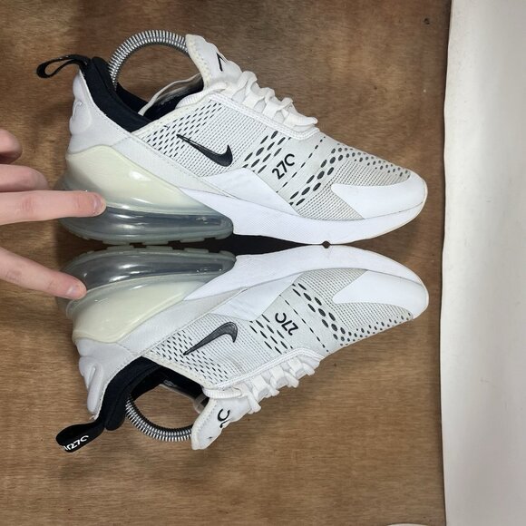 Nike Air Max 270 Women's Size 10 AH6789-100 White Black Running Athletic Shoes - Picture 6 of 9